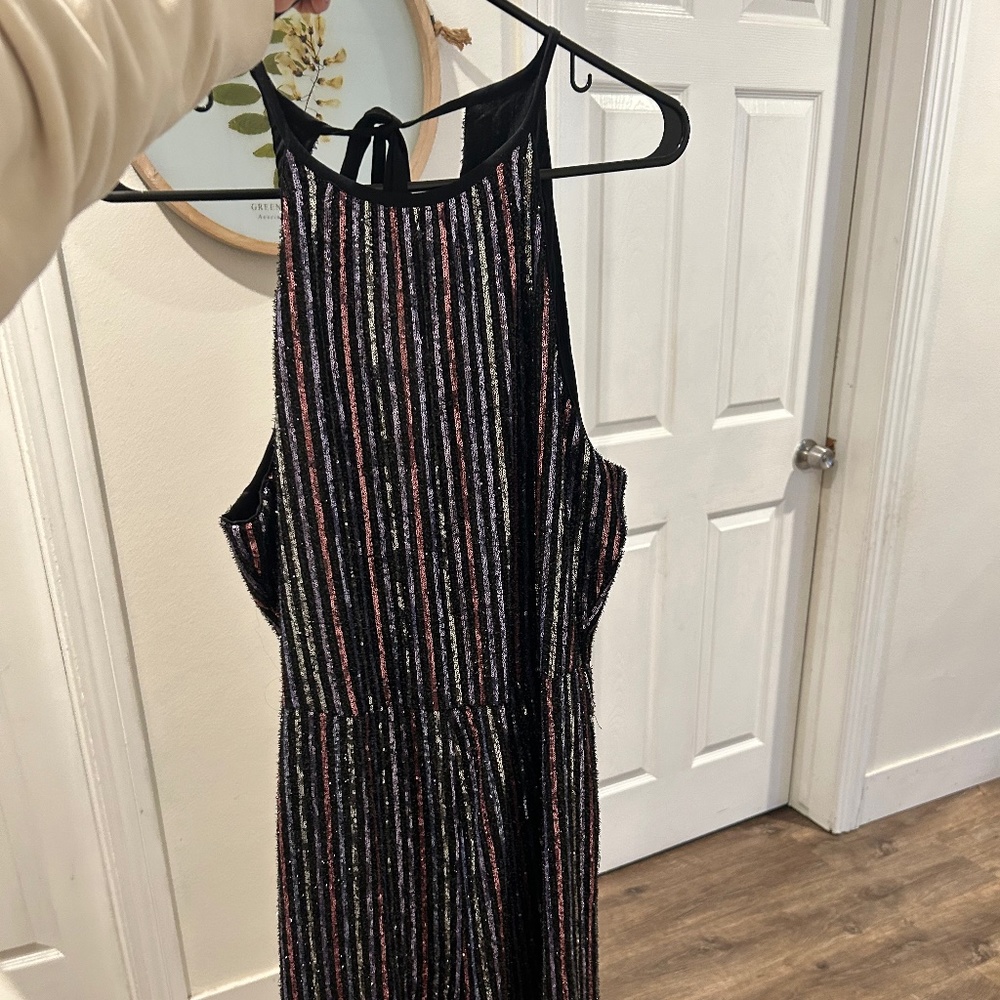 Anthropologie shimmer jumpsuit